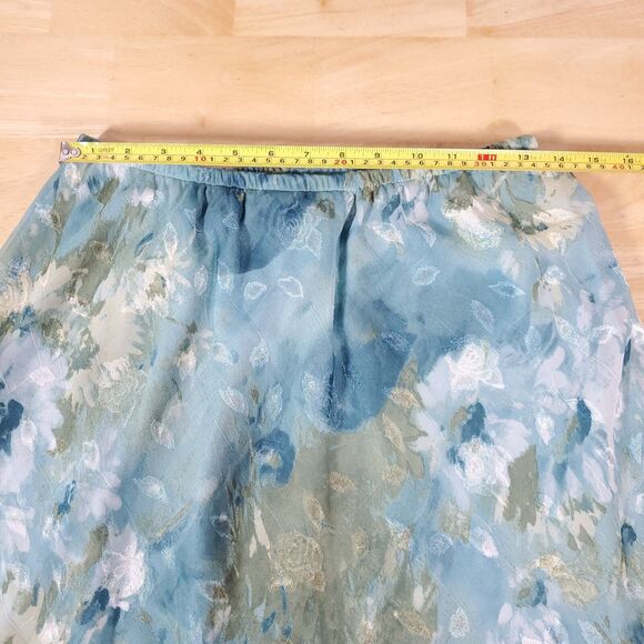 Vtg Fairy Floral 2 Piece Top & Skirt Set Sz 14P Petites Miss Dorby Earthy Elf - Picture 4 of 15